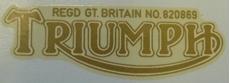 Picture of Triumph  R.No.Plate