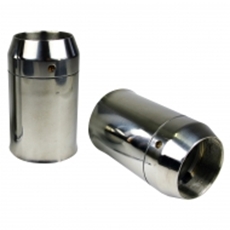 Picture of Polished Stainless Steel Fork Seal Holders  Triumph T100/T120