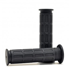 Picture of Pair of Black Replacement Classic Honda OEM style Handlebar Grips. Closed End