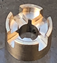 Picture of Best & Lloyd type brass castellated Pen-steel disc holder  