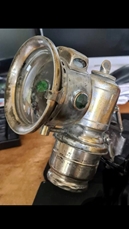 Picture of “Lucas Cadet” type. Domed Head Carbide Lamp Lens 80mm Dia