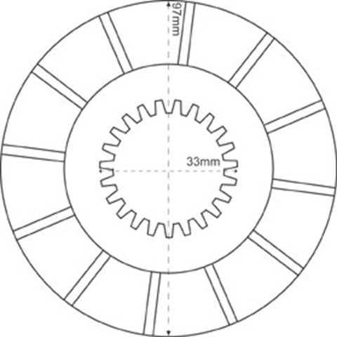 Picture of Friction clutch plate. BSA Bantam