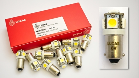 Picture of LUCAS LED BA9S Pilot/Instrument Bulbs 6V 
